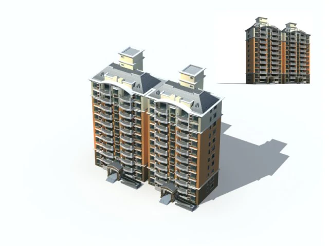 city residential garden villa office building design - 566 3D Model .c4d .max .obj .3ds .fbx .stl .blend 