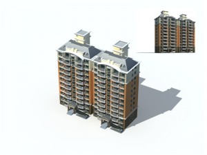 city residential garden villa office building design - 566 3D Model