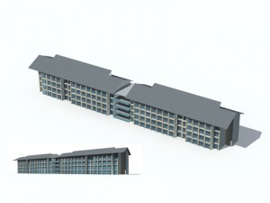 city residential garden villa office building design - 574 3D Model