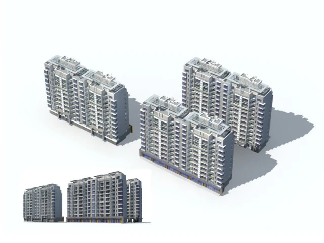 city residential garden villa office building design - 576 3D Model .c4d .max .obj .3ds .fbx .stl .blend 