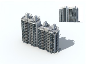 city residential garden villa office building design - 579 3D Model