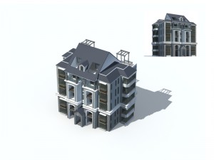 city residential garden villa office building design - 581 3D Model