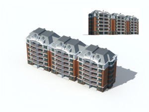city residential garden villa office building design - 583 3D Model
