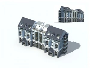city residential garden villa office building design - 584 3D Model