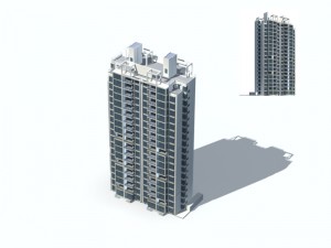 city residential garden villa office building design - 587 3Dモデル