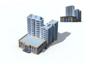 city residential garden villa office building design - 589 3D Model