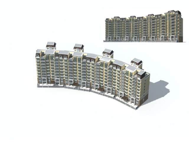 city residential garden villa office building design - 595 Model 3D .c4d .max .obj .3ds .fbx .stl .blend 