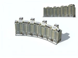 city residential garden villa office building design - 595 3D Model