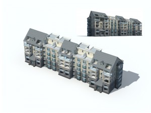city residential garden villa office building design - 603 3D 模型