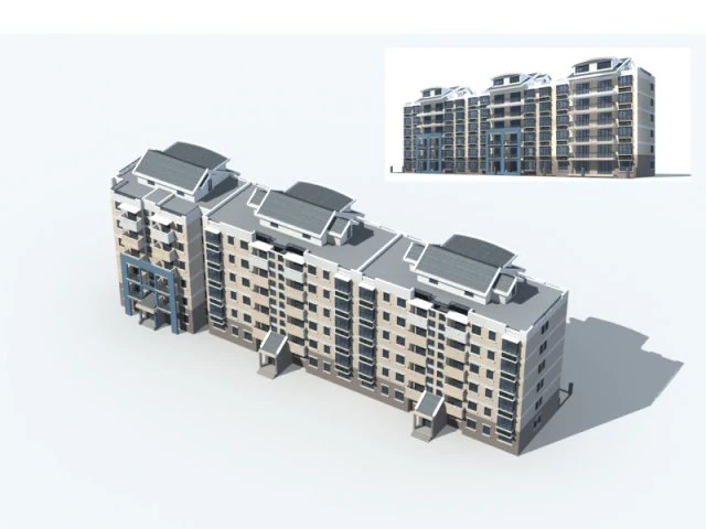 city residential garden villa office building design - 605 3D Model .c4d .max .obj .3ds .fbx .stl .blend 