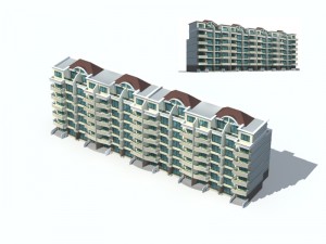 city residential garden villa office building design - 607 3D Model