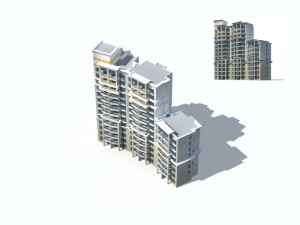 city residential garden villa office building design - 608 3D Модель