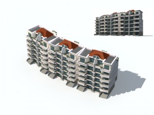 city residential garden villa office building design - 617 Modelo 3D