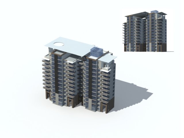 city residential garden villa office building design - 618 3D Модель .c4d .max .obj .3ds .fbx .stl .blend 