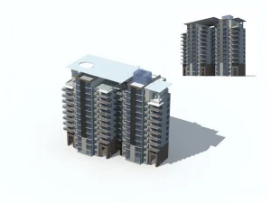 city residential garden villa office building design - 618 3D Model
