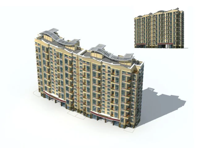 city residential garden villa office building design - 619 3D Model .c4d .max .obj .3ds .fbx .stl .blend 