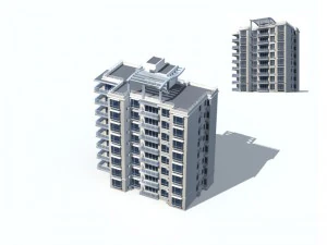 stad woontuin villa kantoorgebouw ontwerp - 621 3D Model