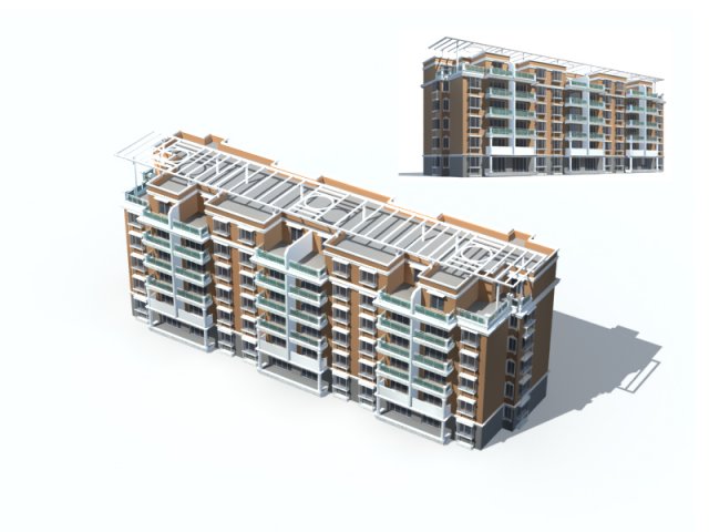 city residential garden villa office building design - 624 3D Модель .c4d .max .obj .3ds .fbx .stl .blend 