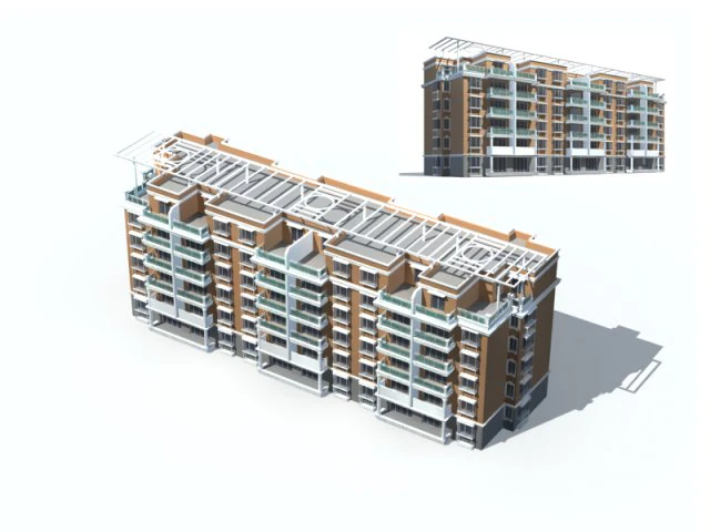 city residential garden villa office building design - 624 3D Model .c4d .max .obj .3ds .fbx .stl .blend 