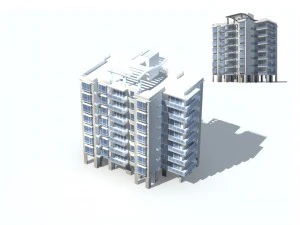 şehir konut bah&ccedil;e villa ofis binası tasarımı - 626 3D Model