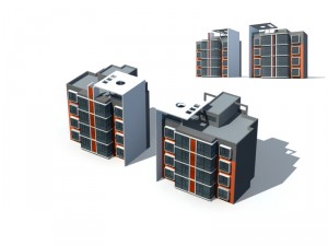 city residential garden villa office building design - 627 3D Model