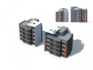 conception d'immeuble de bureaux de villa de jardin r&eacute;sidentiel de ville - 627 Modèle 3D