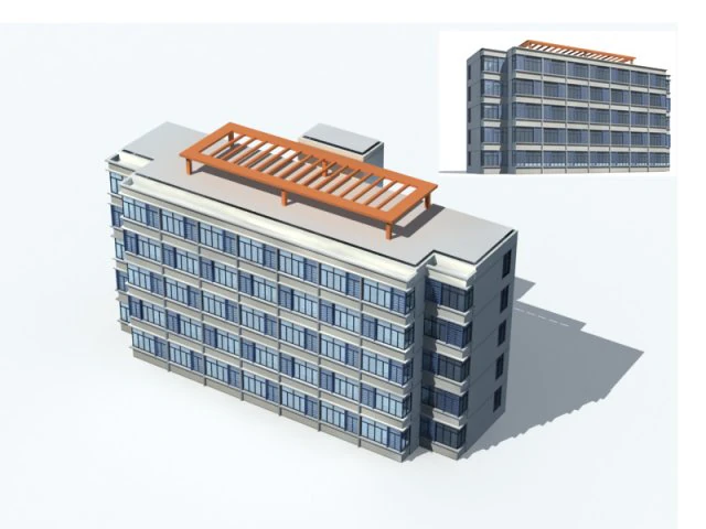 city residential garden villa office building design - 633 3D Model .c4d .max .obj .3ds .fbx .stl .blend 