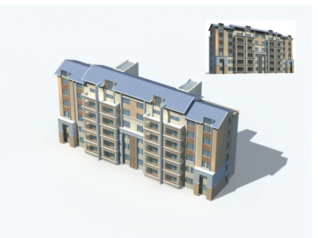 city residential garden villa office building design - 638 3D Model .c4d .max .obj .3ds .fbx .stl .blend