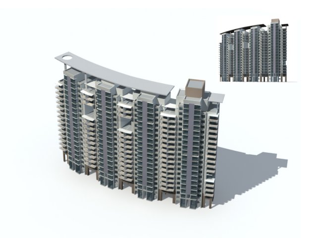 city residential garden villa office building design - 639 3D 모델 .c4d .max .obj .3ds .fbx .stl .blend 