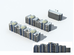 city residential garden villa office building design - 641 3D Model