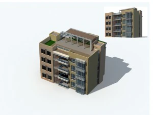 city residential garden villa office building design - 649 3D Model
