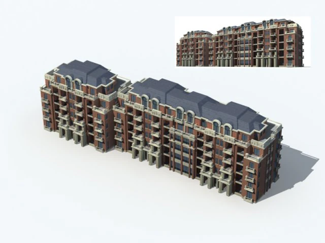 city residential garden villa office building design - 650 3D Model .c4d .max .obj .3ds .fbx .stl .blend
