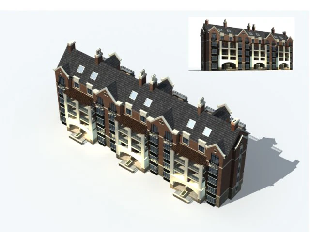 city residential garden villa office building design - 657 3D Model .c4d .max .obj .3ds .fbx .stl .blend 
