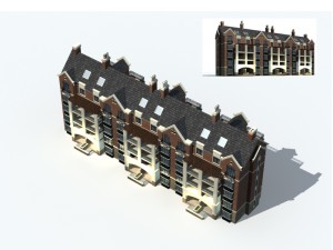 city residential garden villa office building design - 657 3D-Modell