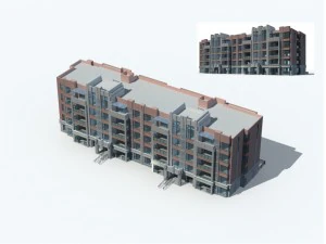 projeto de edifício de escritórios de vila de jardim residencial de cidade - 661 Modelo 3D