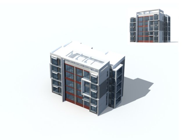 city residential garden villa office building design - 663 Modello 3D .c4d .max .obj .3ds .fbx .stl .blend 