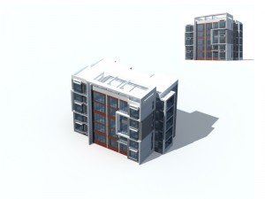 city residential garden villa office building design - 663 3D Model