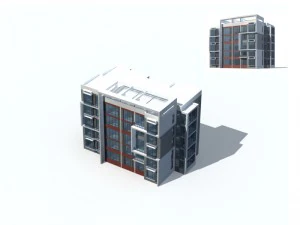 stadswoontuin villa kantoorgebouw ontwerp - 663 3D Model
