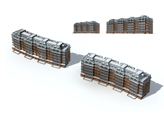 city residential garden villa office building design - 666 3D Model .c4d .max .obj .3ds .fbx .stl .blend 
