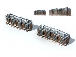 city residential garden villa office building design - 666 3D 模型