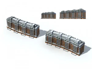 міська житлова садова вілла проект офісної будівлі - 666 3D Модель