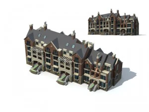 शहर आवासीय उद्यान विला कार्यालय भवन डिजाइन - 667 3D मॉडल