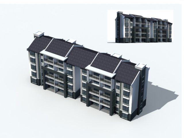 city residential garden villa office building design - 668 3D Model .c4d .max .obj .3ds .fbx .stl .blend