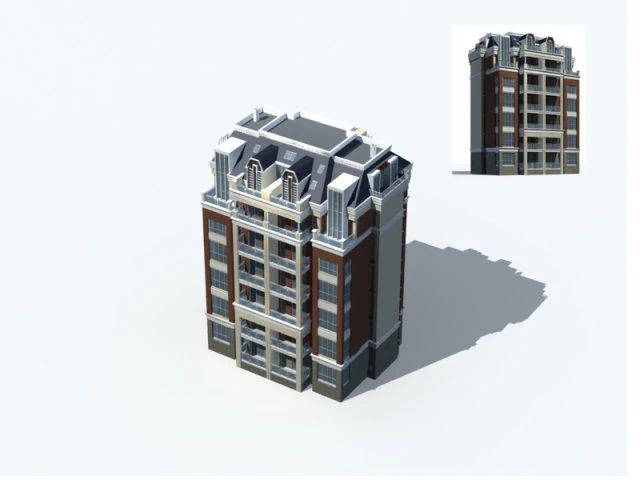 city residential garden villa office building design - 670 3D Model .c4d .max .obj .3ds .fbx .stl .blend 