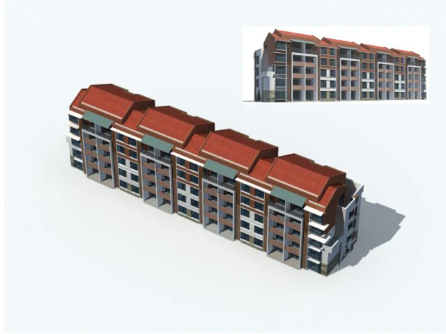 city residential garden villa office building design - 671 3D Model .c4d .max .obj .3ds .fbx .stl .blend 