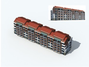 city residential garden villa office building design - 671 3D 模型