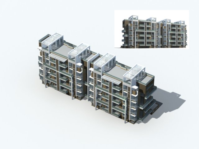 city residential garden villa office building design - 674 3D 모델 .c4d .max .obj .3ds .fbx .stl .blend 