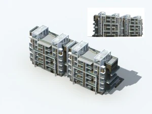 city residential garden villa office building design - 674 3D Model