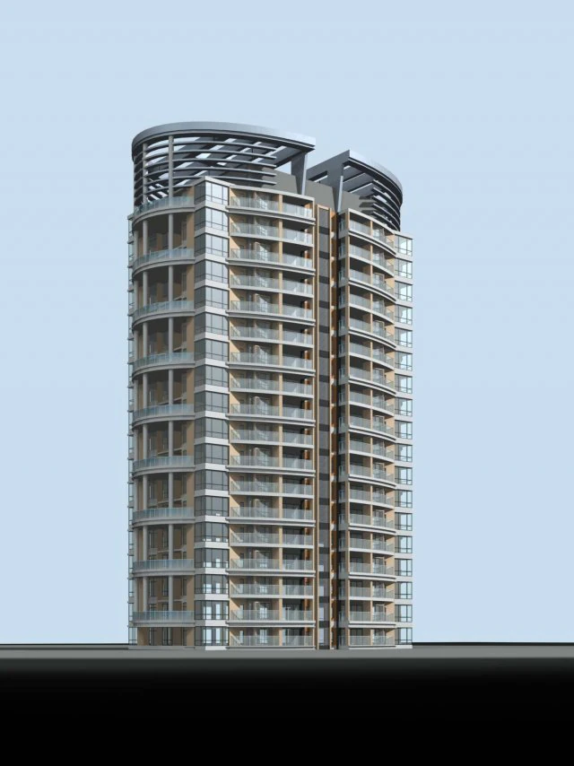 city residential garden villa office building design - 677 3D Model .c4d .max .obj .3ds .fbx .stl .blend 