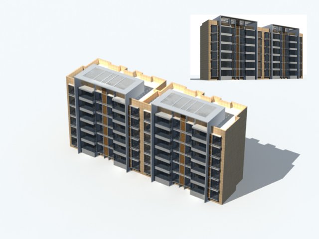 city residential garden villa office building design - 678 3D Model .c4d .max .obj .3ds .fbx .stl .blend 